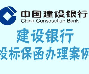 中国建设银行投标保函办理案例
